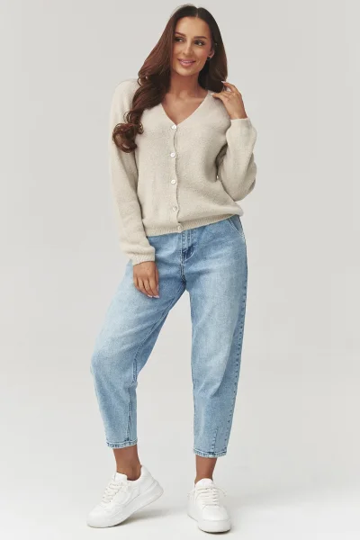 Dámský svetr C38 - sv. béžový - Světle béžová