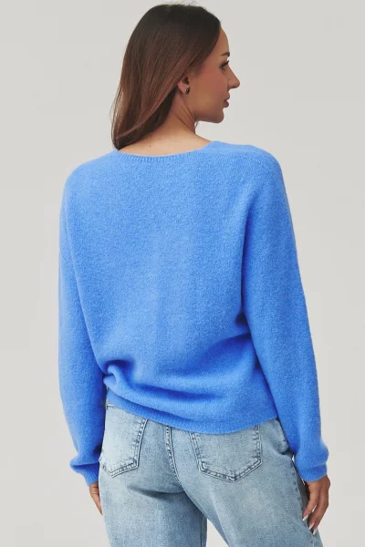 Dámský svetr C38 - modrý - Modrá
