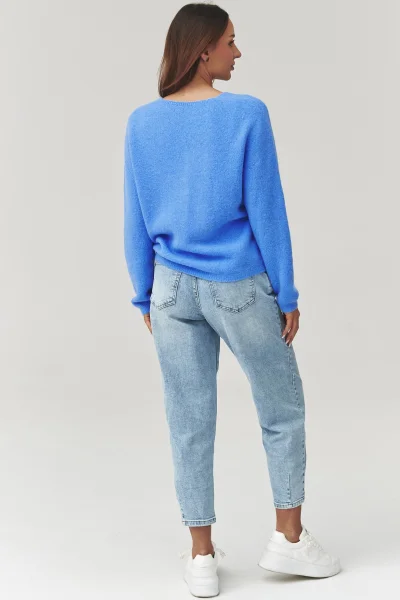 Dámský svetr C38 - modrý - Modrá