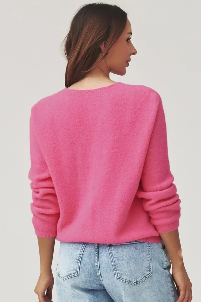 Dámský svetr C38 - růžový - Růžová