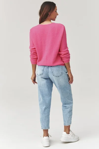 Dámský svetr C38 - růžový - Růžová