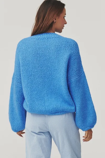 Dámský svetr C37 - modrý - Modrá