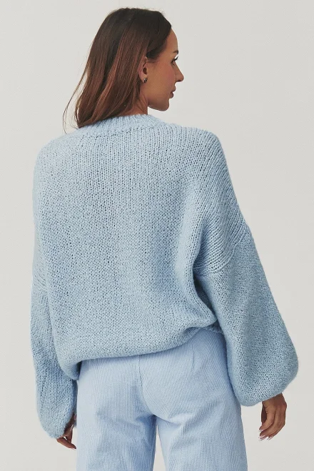 Dámský svetr C37 - sv. modrý - Světle modrá