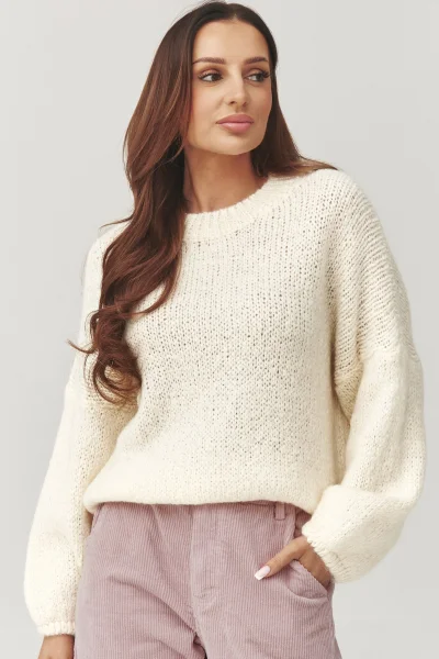 Dámský svetr C37 - ecru - Ecru