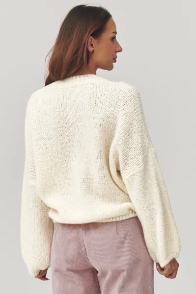 Dámský svetr C37 - ecru - Ecru