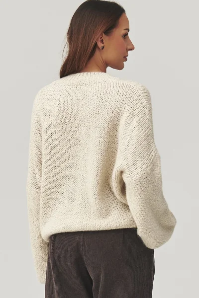 Dámský svetr C37 - sv. béžový - Světle béžová