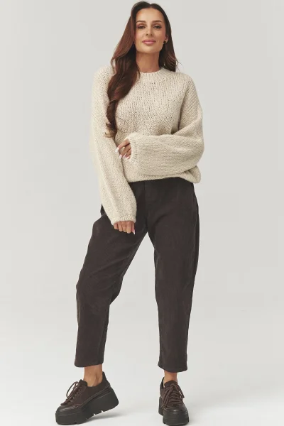 Dámský svetr C37 - sv. béžový - Světle béžová