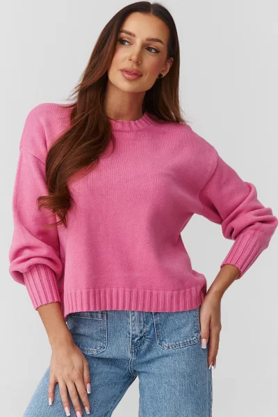 Dámský svetr C43 - růžový - Růžová