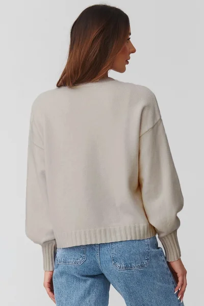 Dámský svetr C43 - sv. béžový - Světle béžová