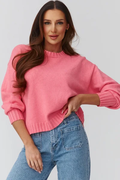 Dámský svetr C43 - lososový - Lososová