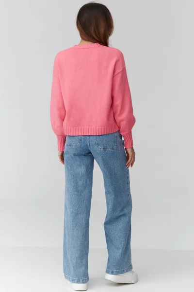 Dámský svetr C43 - lososový - Lososová