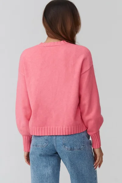 Dámský svetr C43 - lososový - Lososová