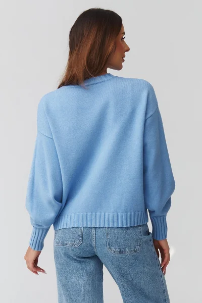 Dámský svetr C43 - sv. modrý - Světle modrá