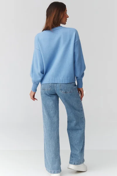 Dámský svetr C43 - sv. modrý - Světle modrá