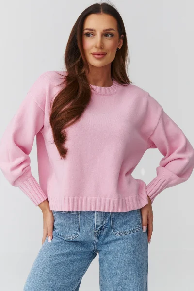 Dámský svetr C43 - sv. růžový - Světle růžová