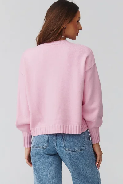 Dámský svetr C43 - sv. růžový - Světle růžová