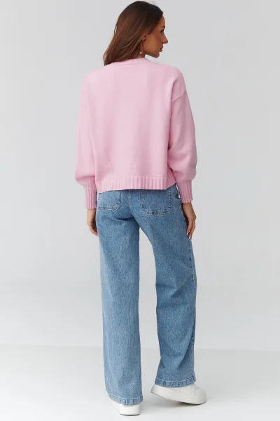 Dámský svetr C43 - sv. růžový - Světle růžová