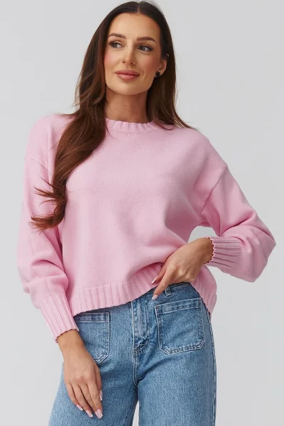 Dámský svetr C43 - sv. růžový - Světle růžová