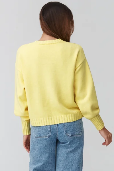 Dámský svetr C43 - žlutý - Žlutá