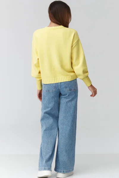 Dámský svetr C43 - žlutý - Žlutá