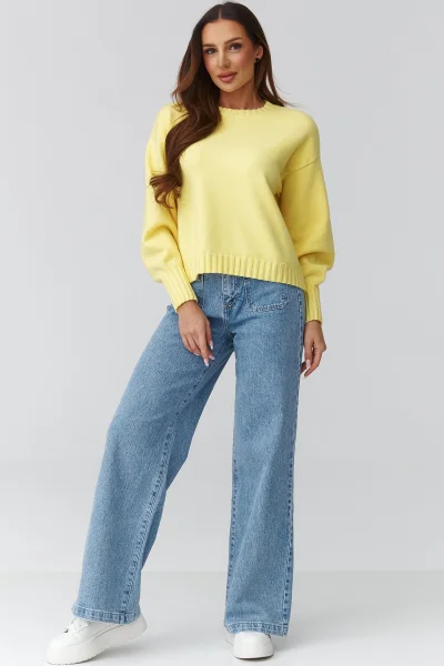 Dámský svetr C43 - žlutý - Žlutá