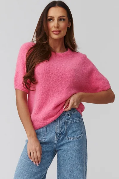 Dámský svetr C45 - růžový - Růžová