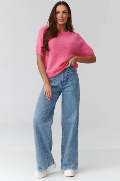 Dámský svetr C45 - růžový - Růžová