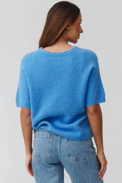 Dámský svetr C45 - modrý - Modrá