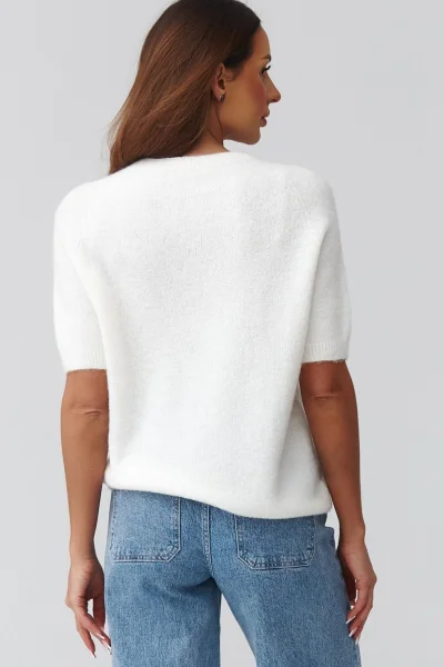 Dámský svetr C45 - ecru - Ecru