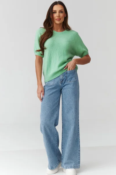 Dámský svetr C45 - zelený - Zelená