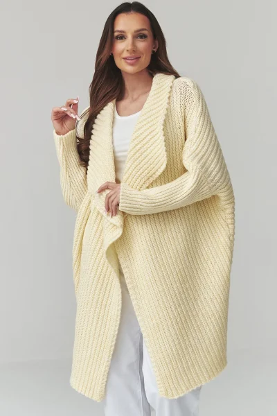 Dámský kardigan S173 - sv. žlutý - Světle žlutá