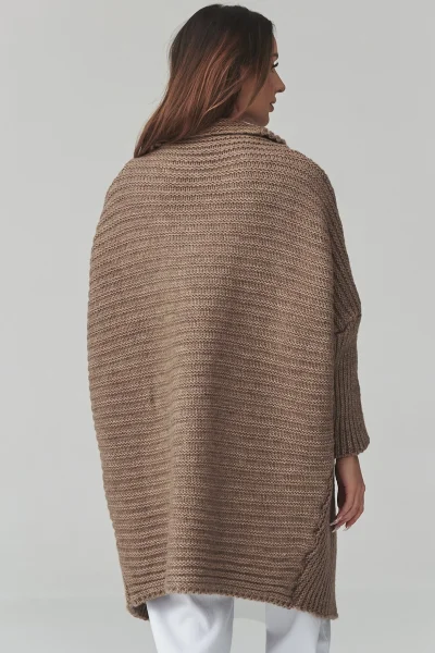 Dámský kardigan S173 - hnědý - Hnědá