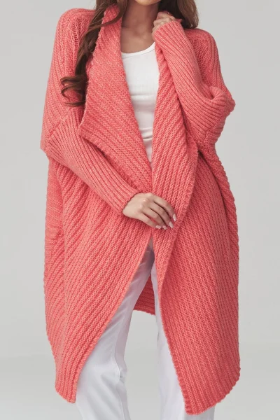 Dámský kardigan S173 - korálový - Korálová