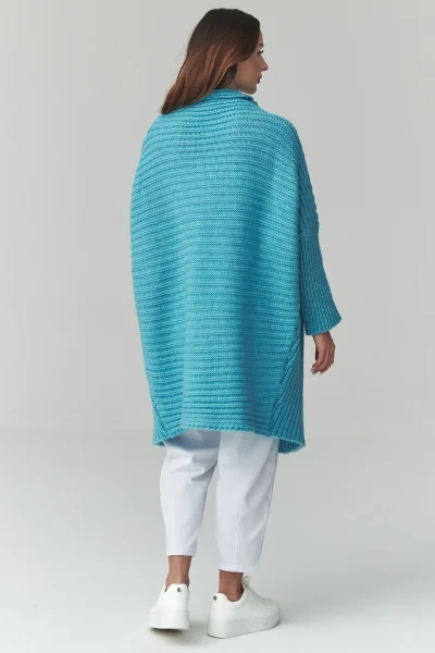 Dámský kardigan S173 - tyrkysový - Tyrkysová