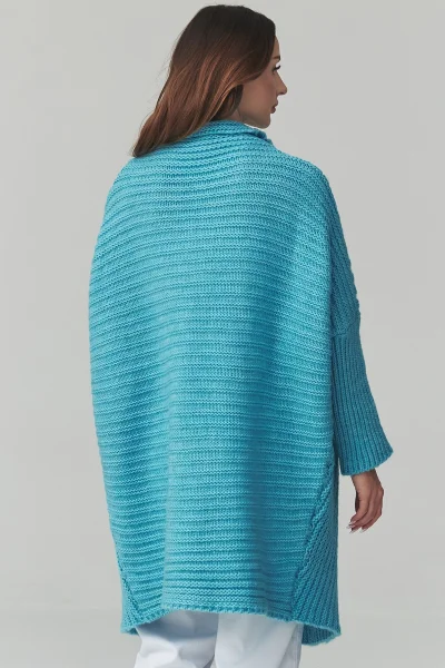 Dámský kardigan S173 - tyrkysový - Tyrkysová