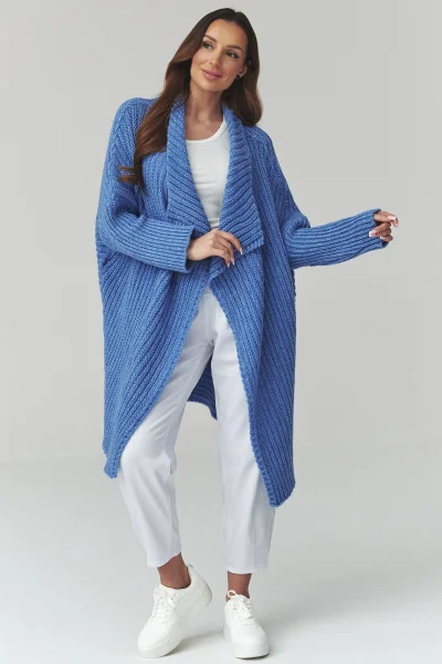 Dámský kardigan S173 - modrý - Modrá