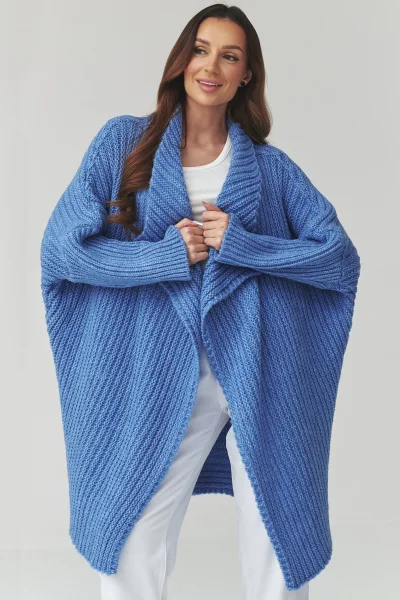 Dámský kardigan S173 - modrý - Modrá