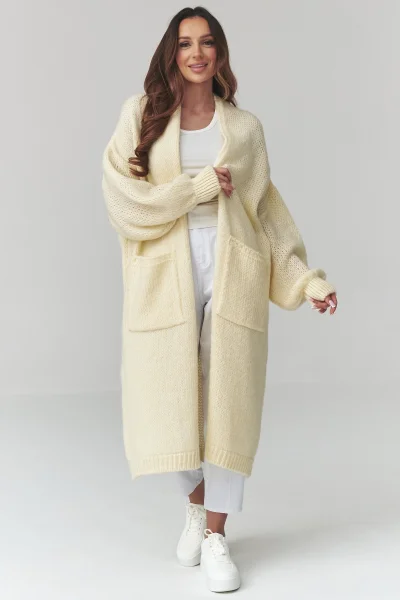 Dámský kardigan S172 - sv. žlutý - Světle žlutá