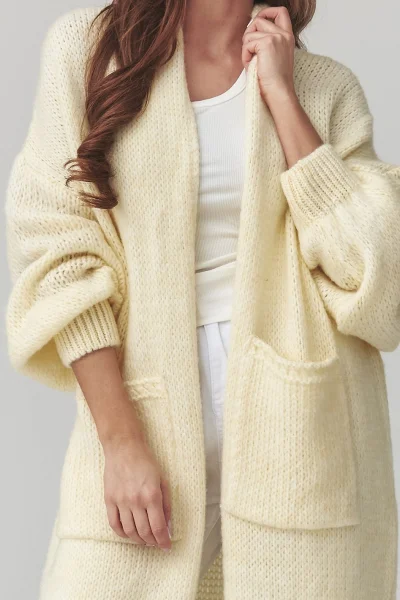 Dámský kardigan S172 - sv. žlutý - Světle žlutá