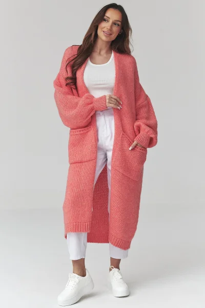 Dámský kardigan S172 - lososový - Lososová