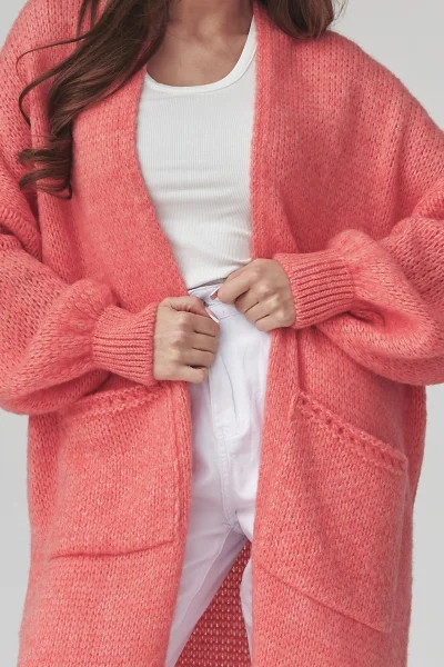 Dámský kardigan S172 - lososový - Lososová