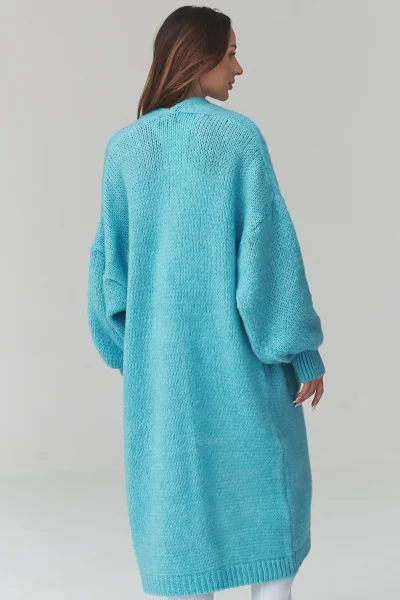 Dámský kardigan S172 - tyrkysový - Tyrkysová