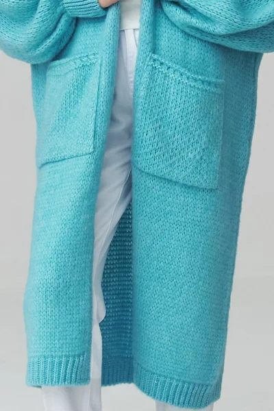 Dámský kardigan S172 - tyrkysový - Tyrkysová
