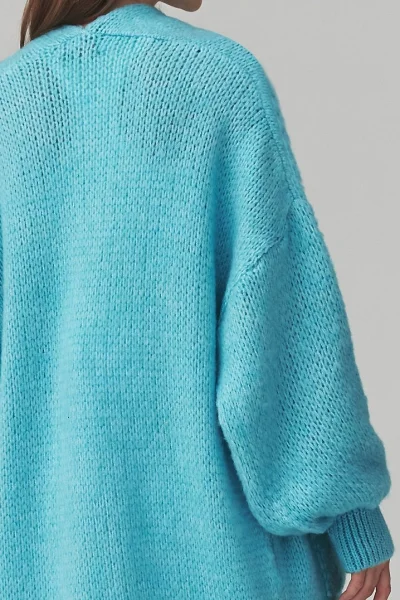 Dámský kardigan S172 - tyrkysový - Tyrkysová