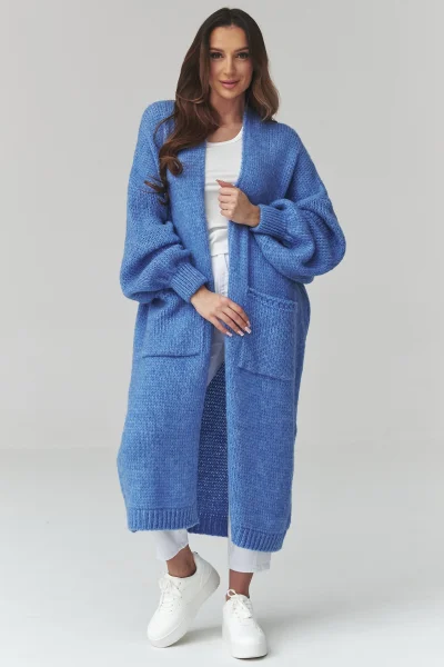 Dámský kardigan S172 - modrý - Modrá