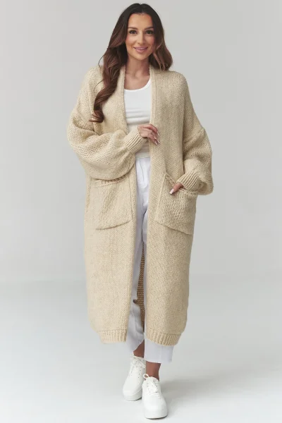 Dámský kardigan S172 - sv. béžový - Světle béžová