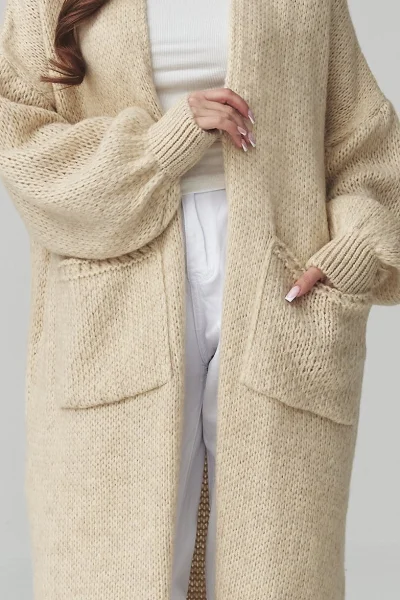 Dámský kardigan S172 - sv. béžový - Světle béžová