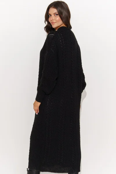 Dlouhý kardigan S175 - černý - Černá