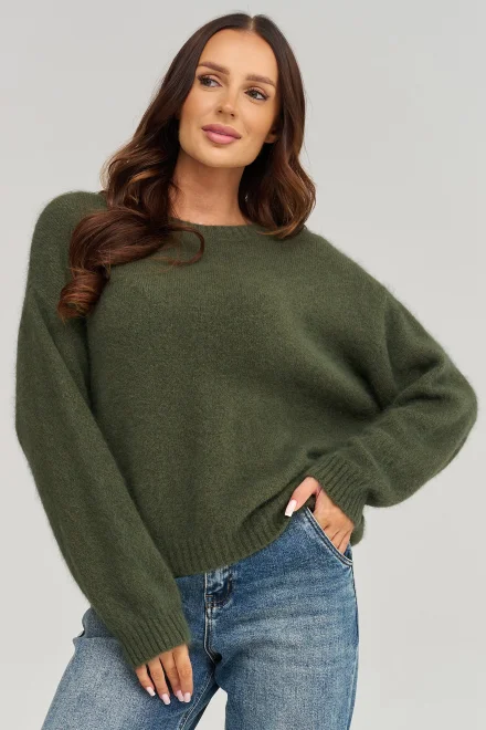 Dámský svetr C93 - khaki - Khaki