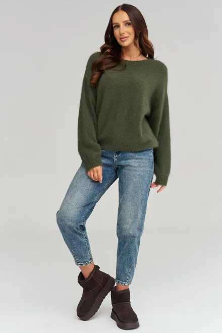 Dámský svetr C93 - khaki - Khaki